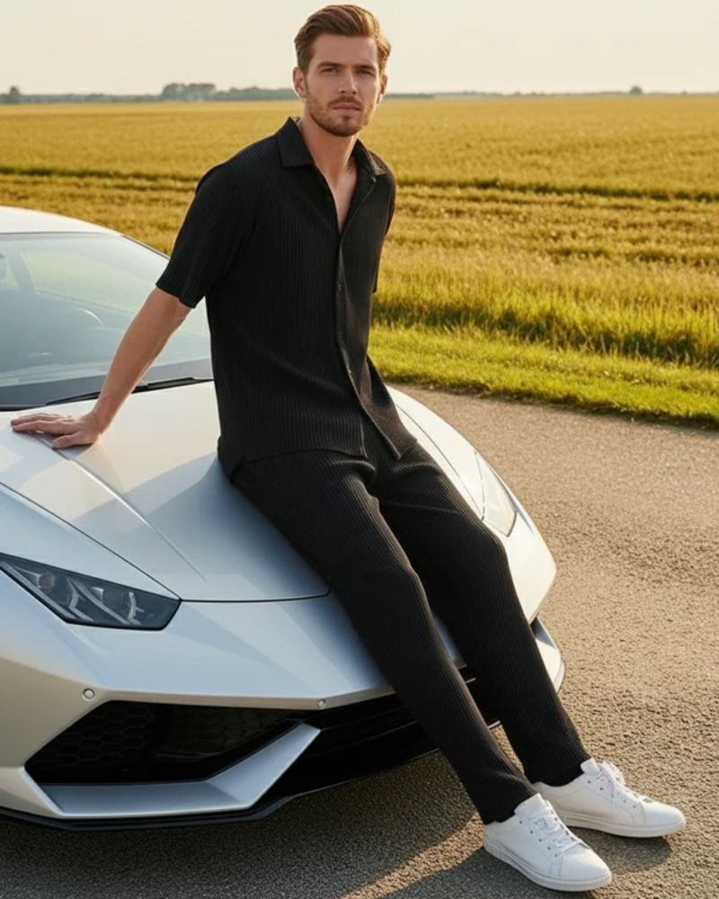 Valemont Ribbed Cotton Trousers