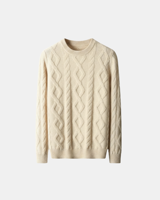 Ascot Cable Knit Sweater