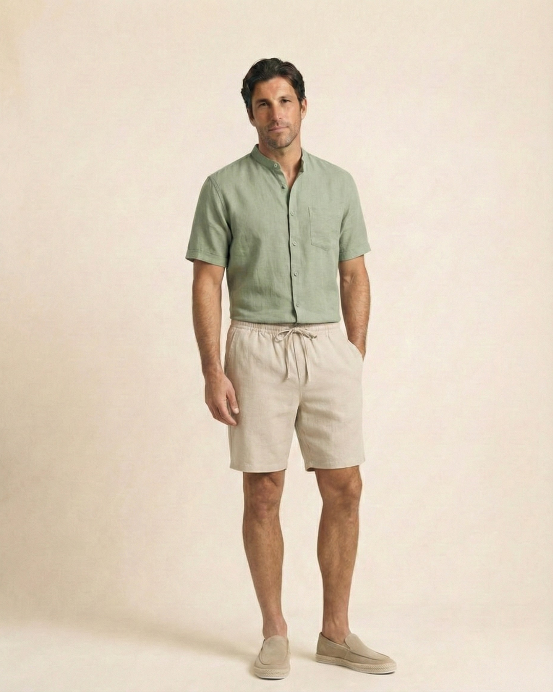 Pantalones cortos de lino Santorini 