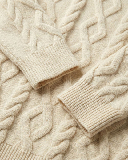 Ascot Cable Knit Sweater