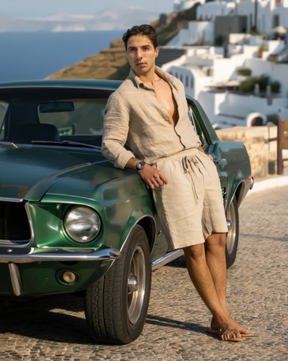 Santorini Linen Shorts
