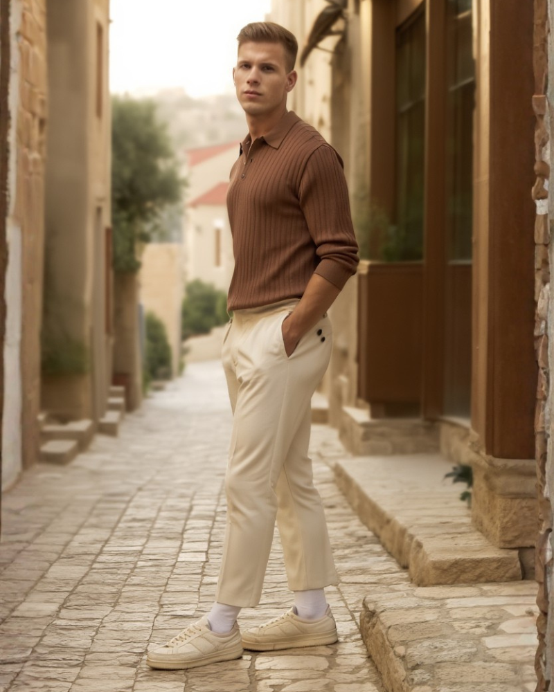 Palermo Ribbed Knit Polo